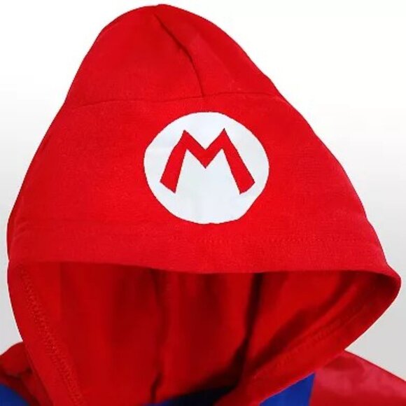 NEW WITH TAGS Nintendo Super Mario Bros Overall Zip Hoodie - Picture 4 of 5
